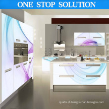 Island Style 3D White Color with Kitchen Furniture (Estilo novo)